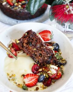 Gluten Free Christmas cake fruit topping