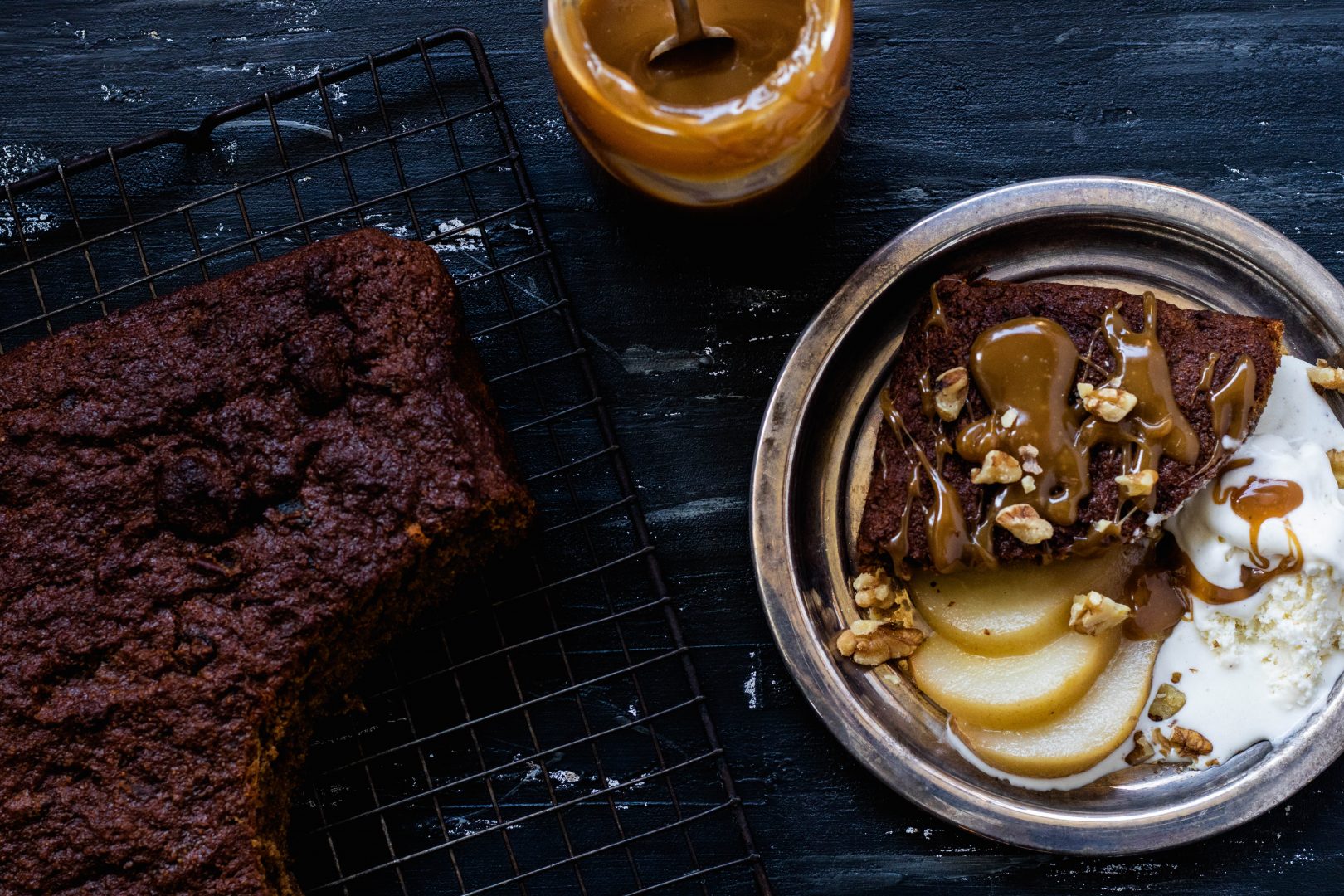 Sticky Date Pudding with Poached Pears