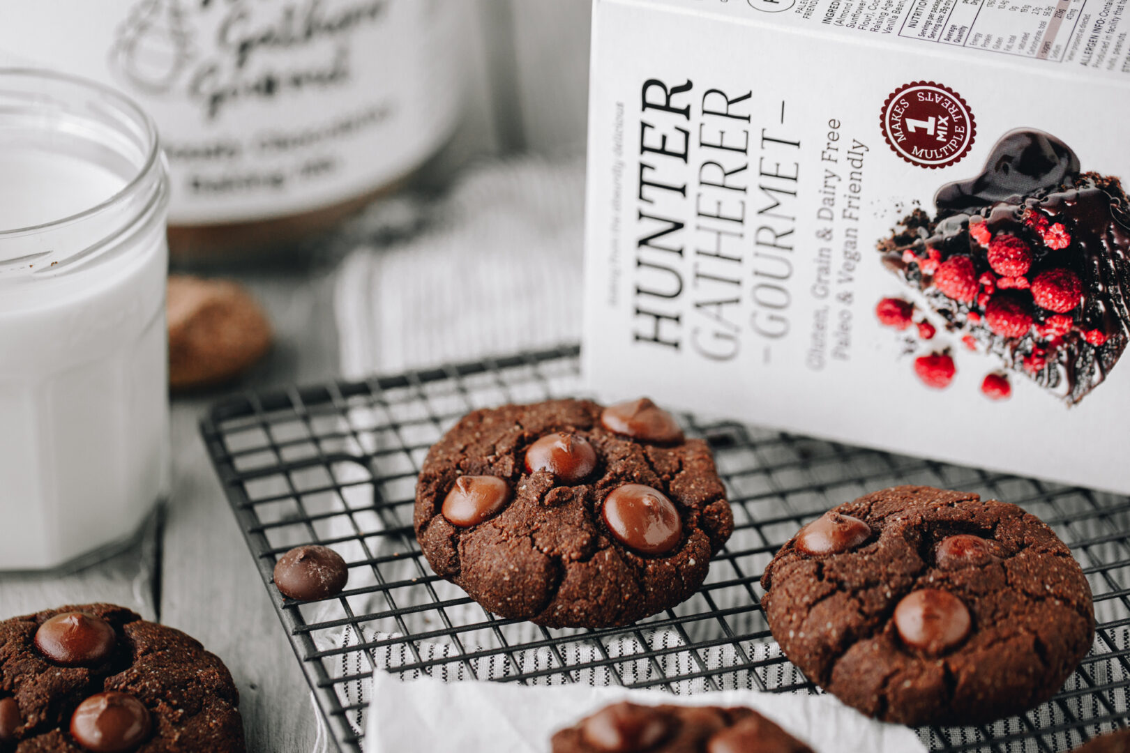 double chocolate chip cookies Vegan or Egg Free Brownie Cookies Gluten Free