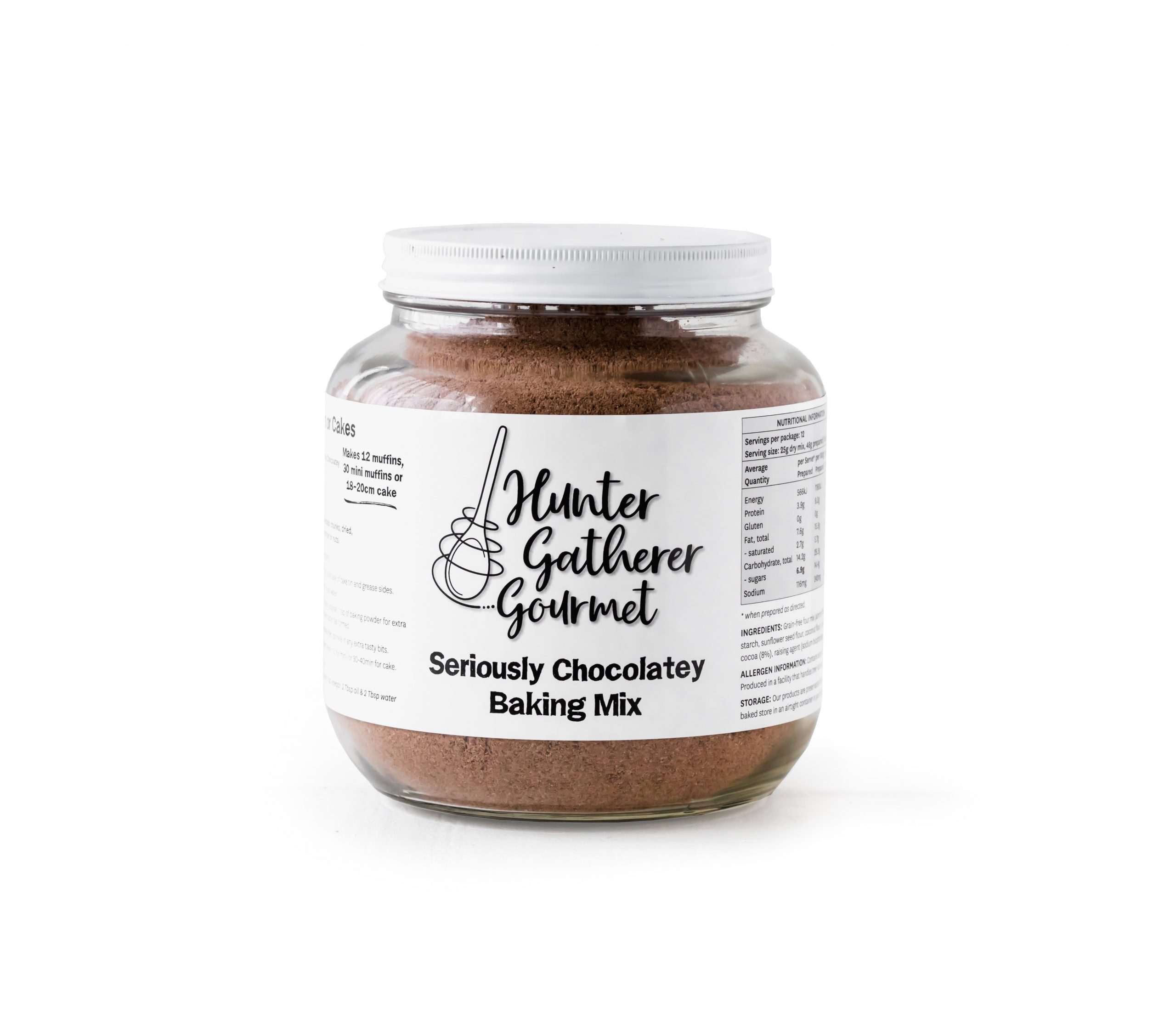 BIG Jar of Chocolate Paleo Baking Mix 900g ⋆ Hunter Gatherer Gourmet